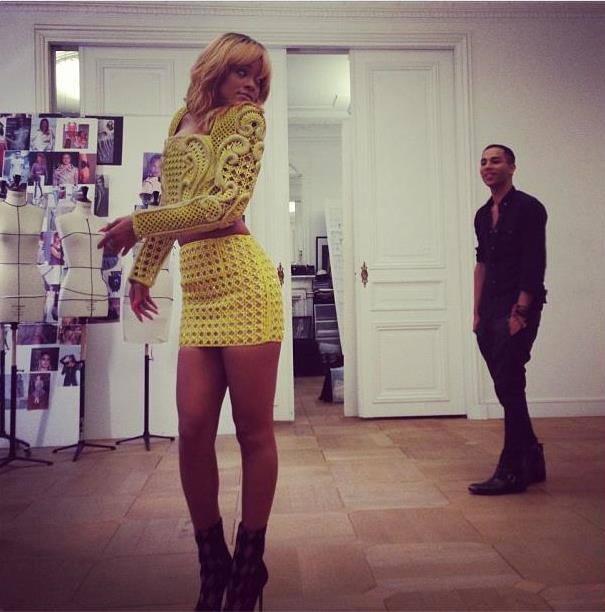 Olivier Rousteing and Rihanna