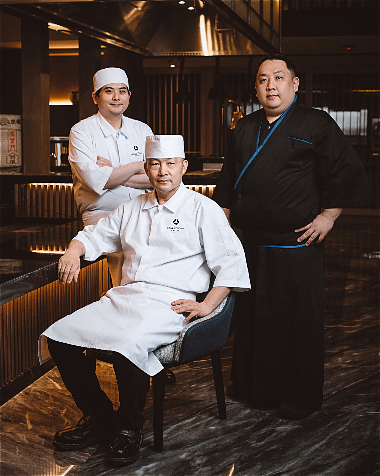 Japanese Executive Chef Keiichiro 
Fujino, Teppanyaki Specialty Chef Katsuji Kato, Robatayaki Specialty Chef Ryuji Tsuchida