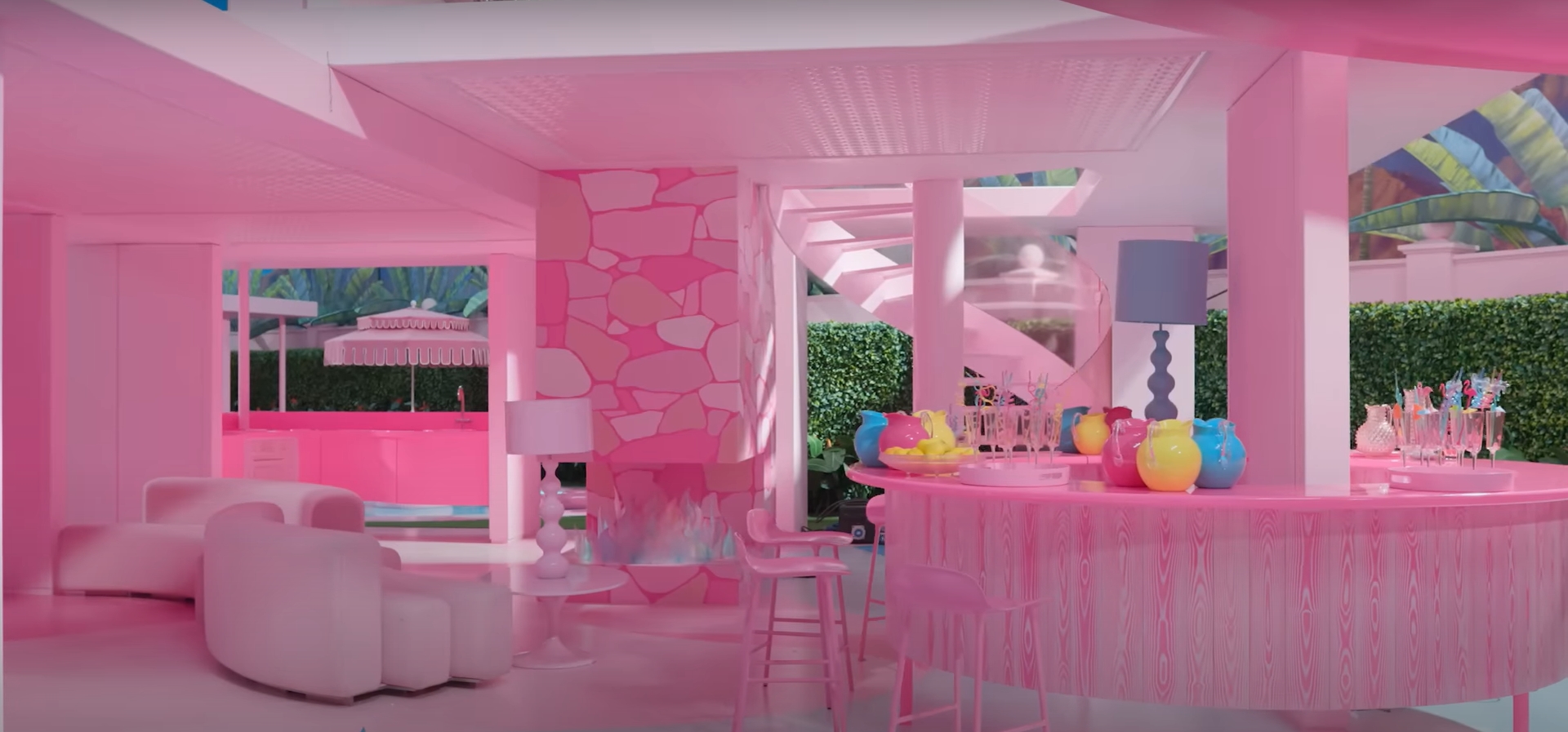 Barbie's living room and bar
