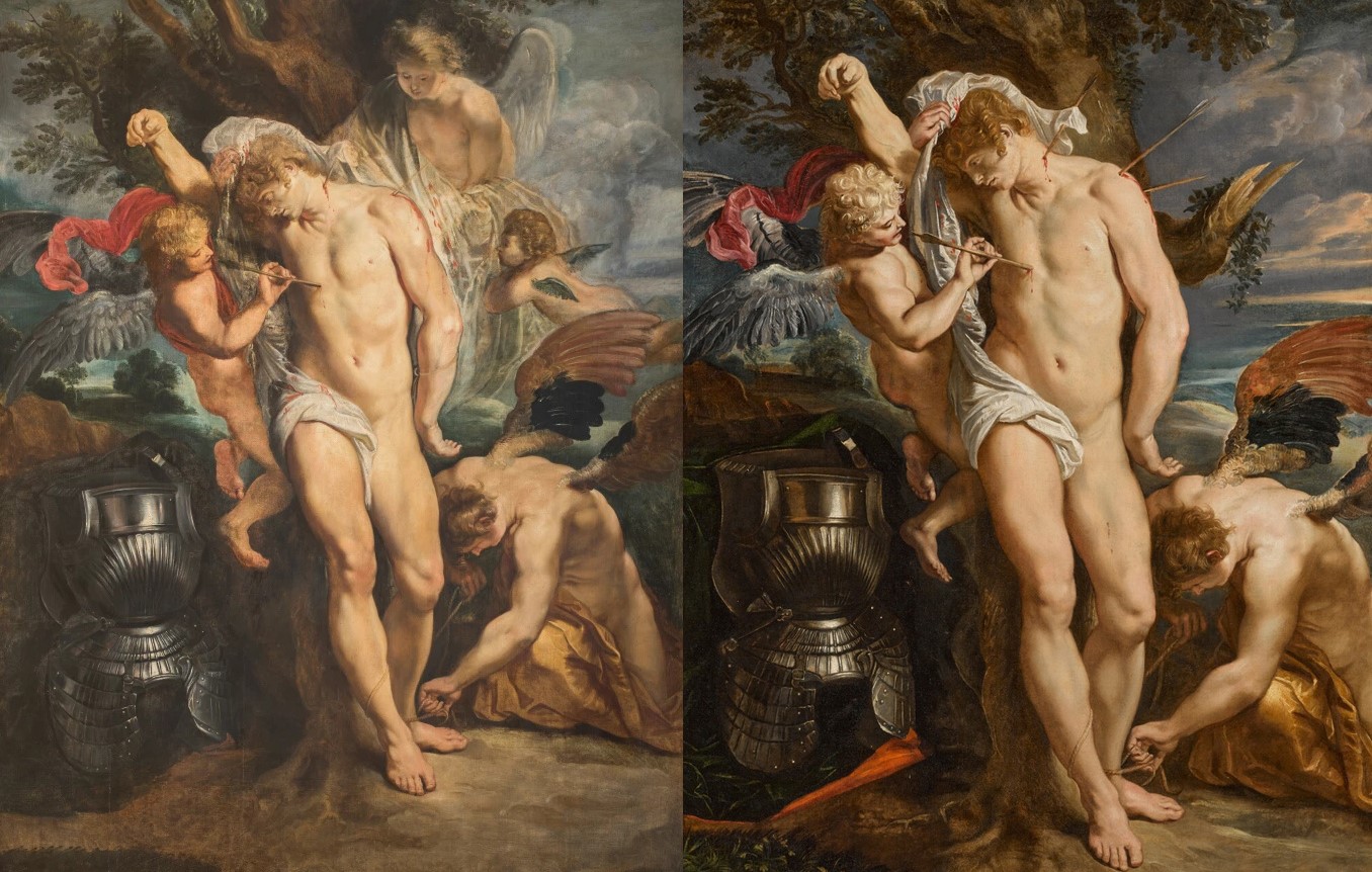 Rubens' copy piece (L) and the prime original one (R)