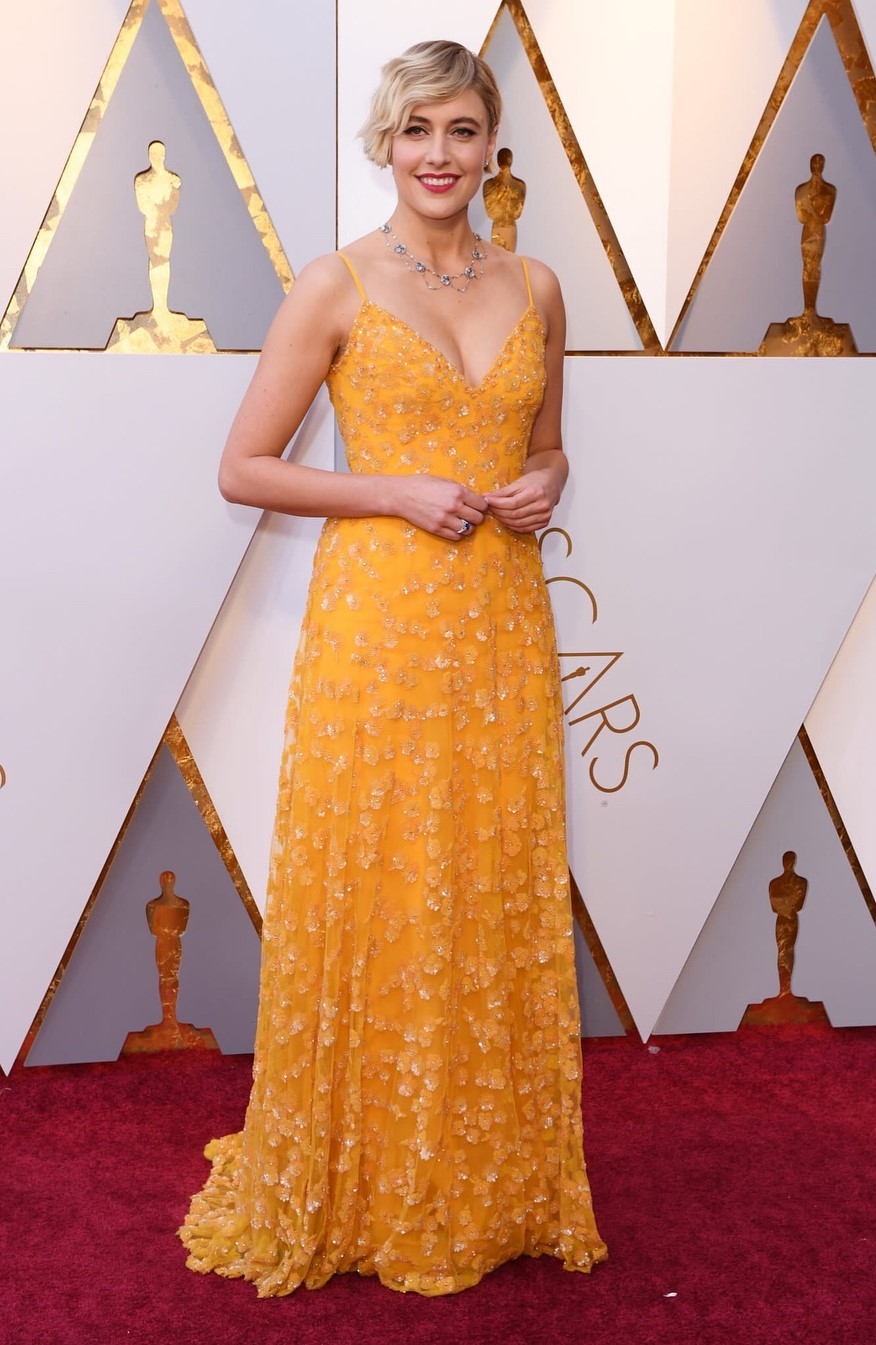 Greta Gerwig on the Oscars' red carpet
