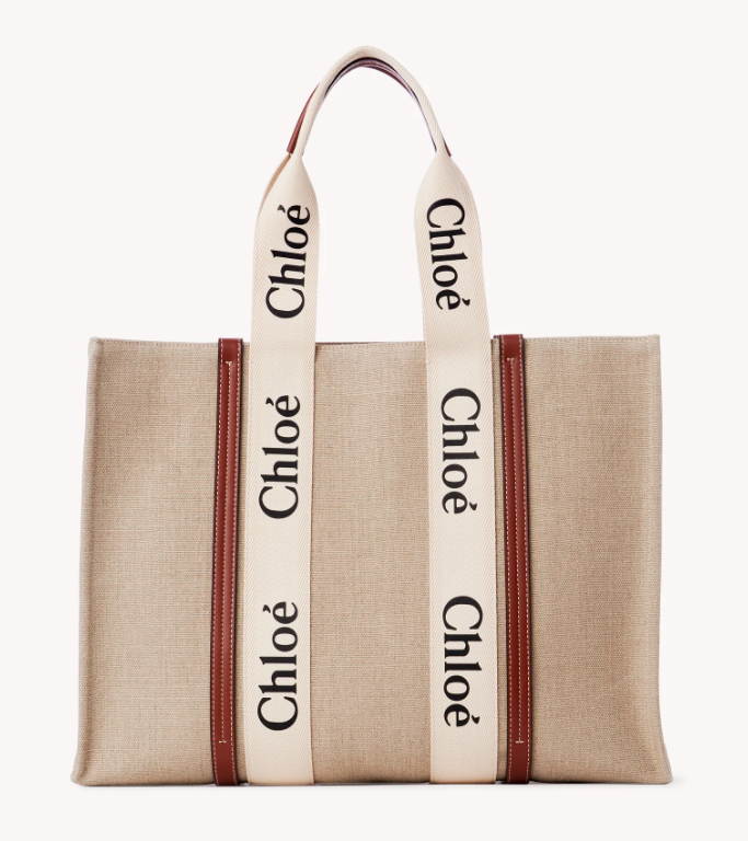 Chloé Woody Large Linen Tote