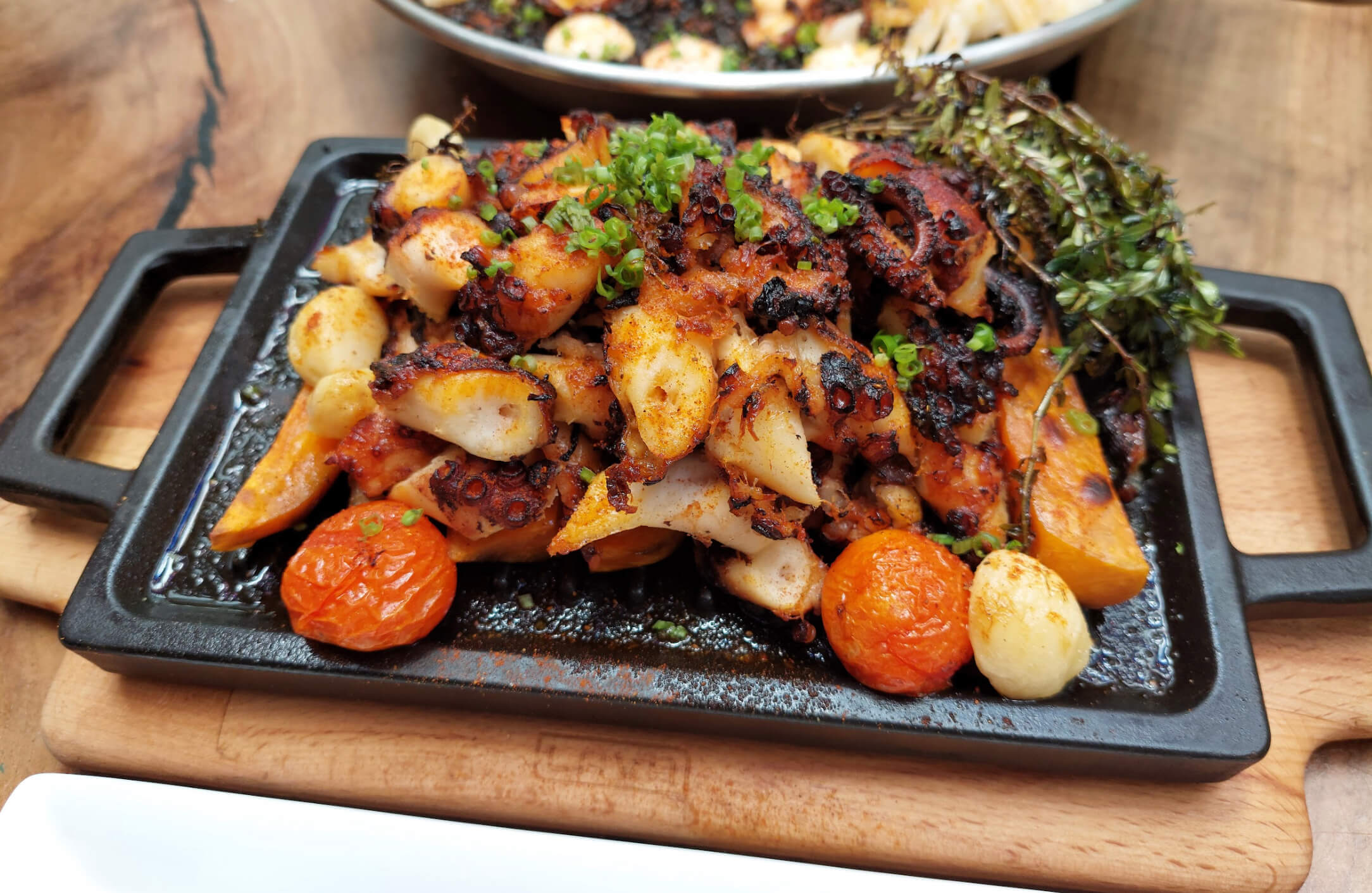Grilled Octopus with Vegetables and Three Sauces by Casa Buenas