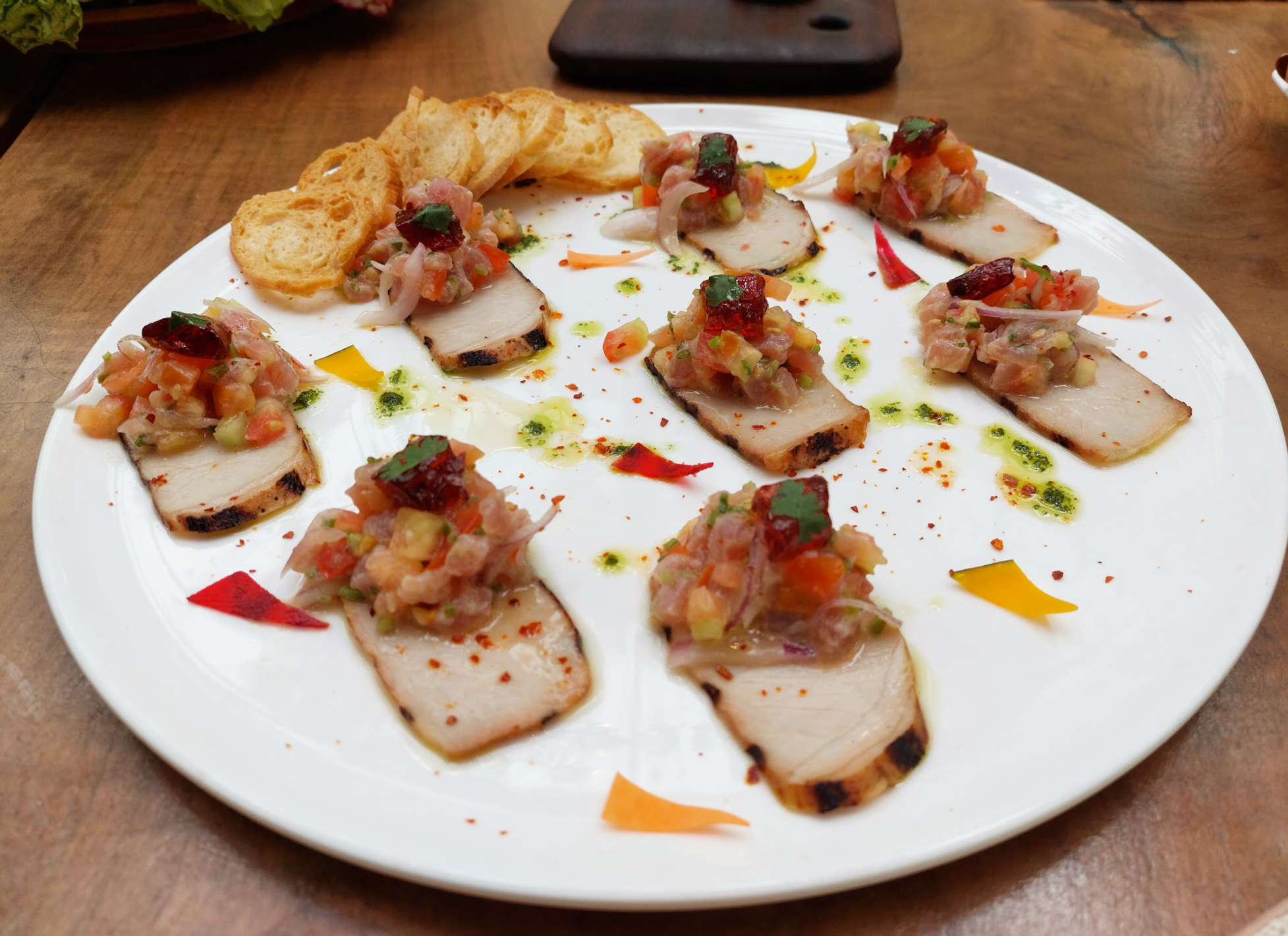 Grilled Pork & Tuna Ceviche “Sinuglaw” by Casa Buenas
