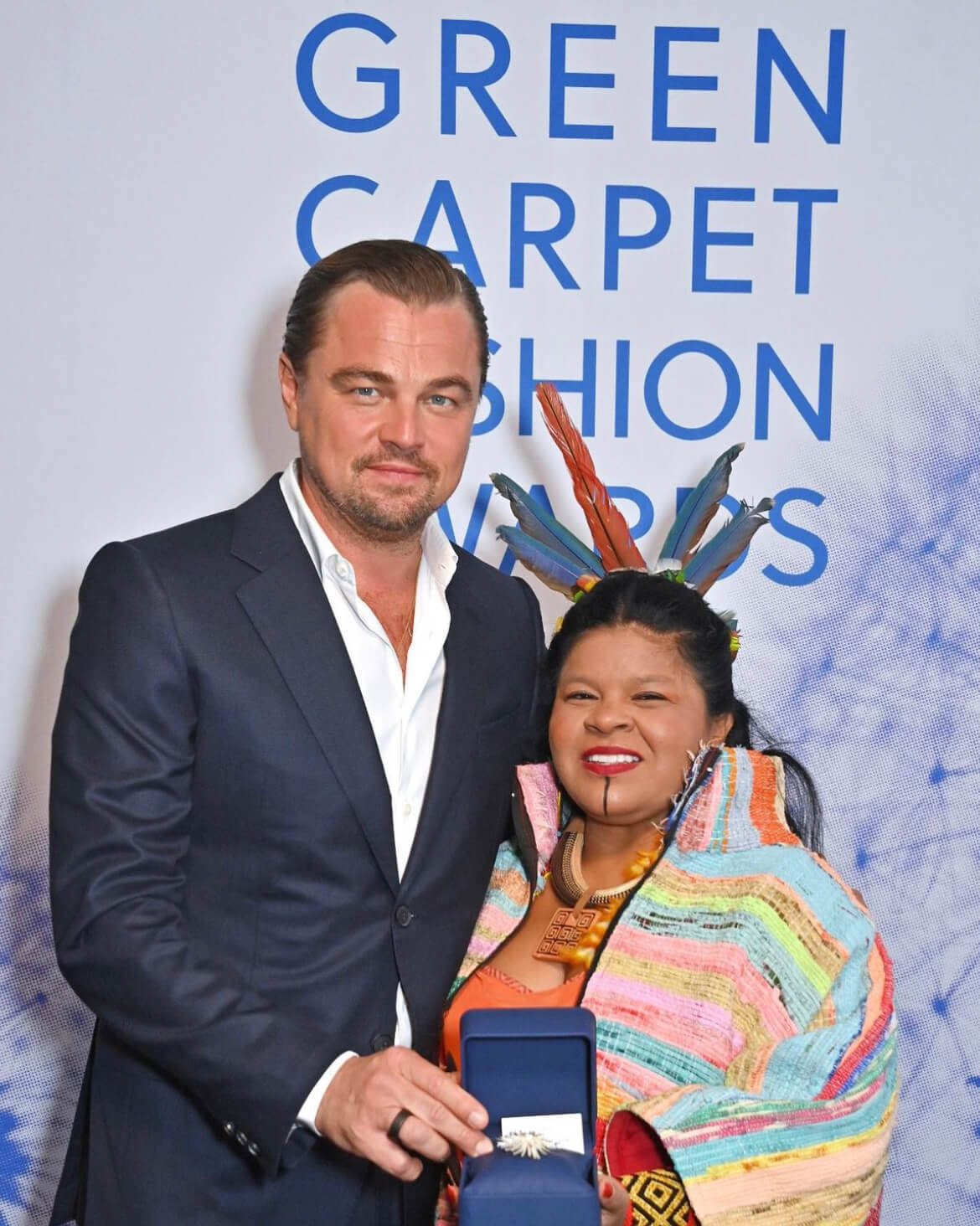 DiCaprio presented the Healer Award to Brazil's first-ever Minister of Indigenous Peoples, Sonia Guajajara, a heroic guardian of planet.