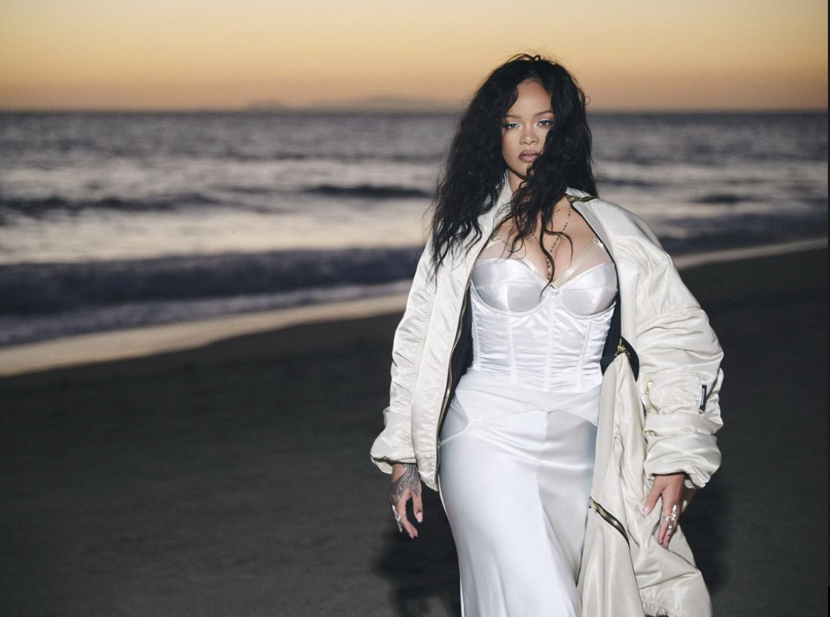 Rihanna's photo by the beach.