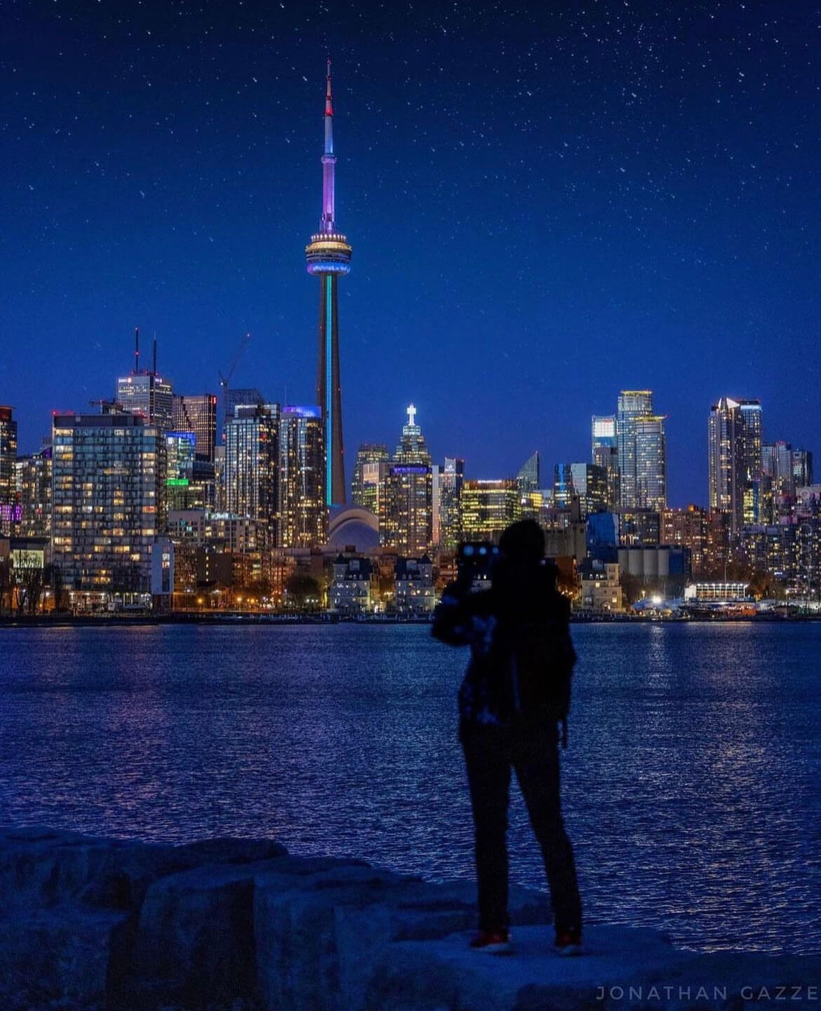 The city lights of Toronto, Canada.
