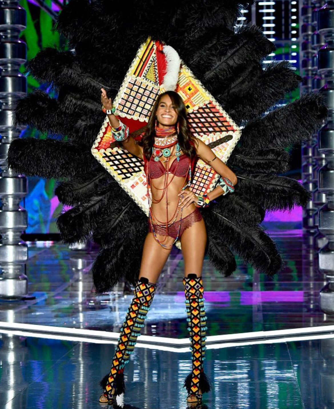 A photo of Victoria's Secret Angel Cindy Bruna during the Victoria's Secret x Shanghai edition in 2017.