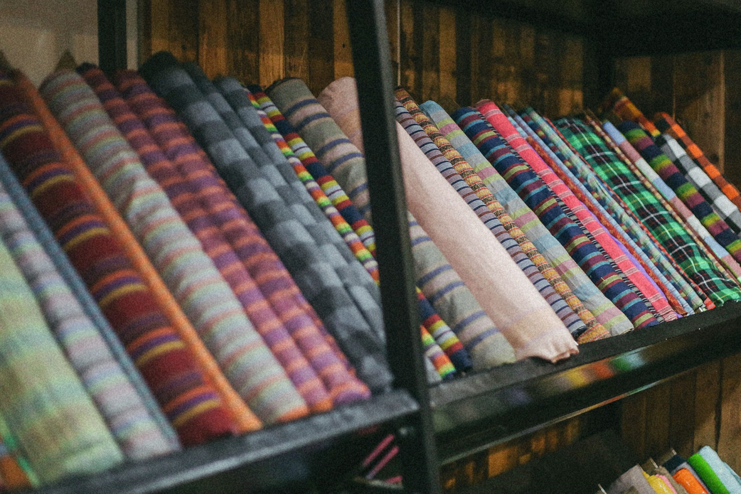 Showcasing an array of indigenous textiles at their fabric gallery in Cebu City, Philippines