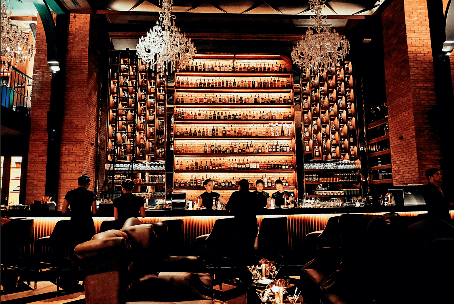 The bar in The Whisky Library