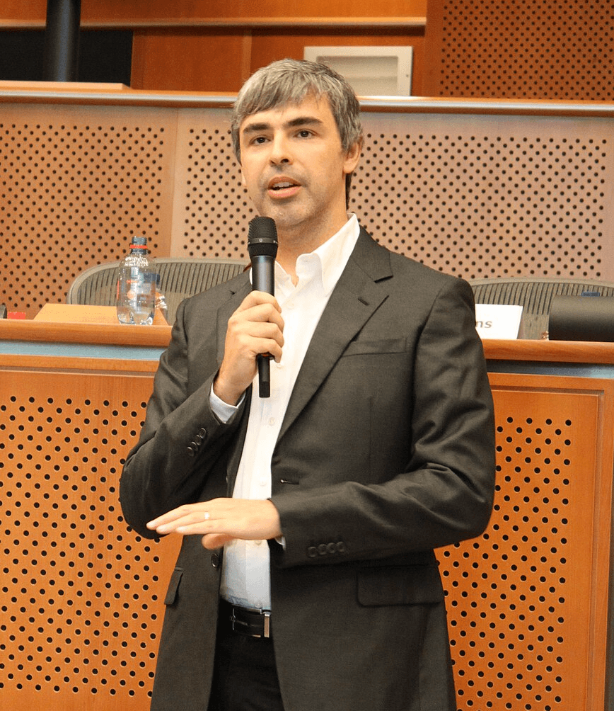 Larry Page, co-founder of Google, in the European Parliament.