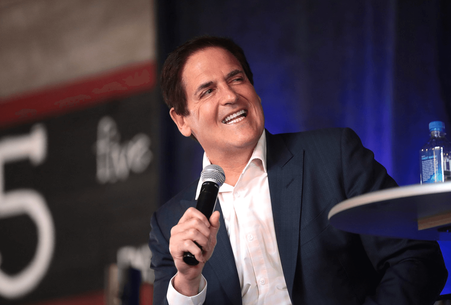 Mark Cuban speaking with attendees at the 2019 Arizona Technology Innovation Summit at The Duce in Phoenix, Arizona.