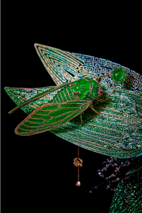 Stilled Life cicada brooch