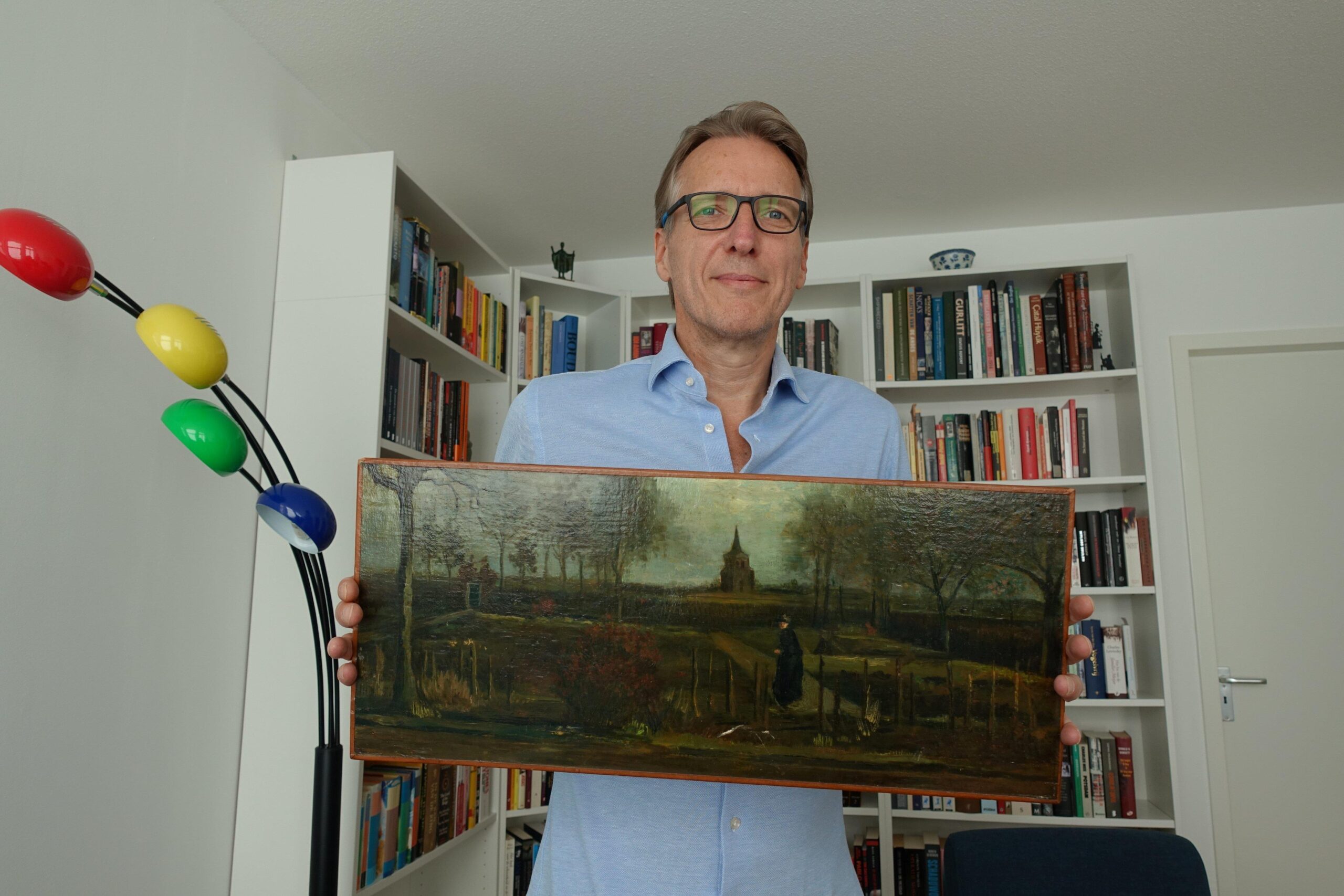 Arthur Brand with the recovered van Gogh painting