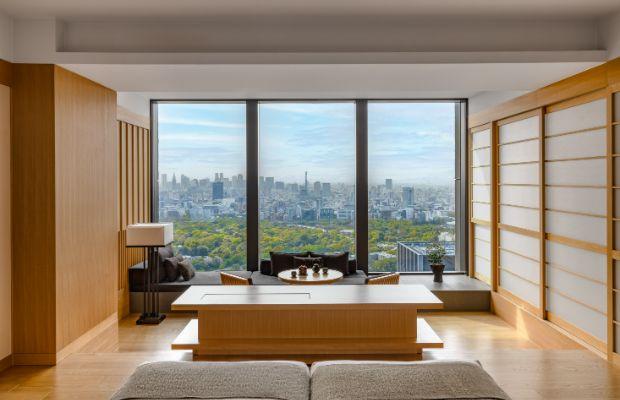 Aman Tokyo blends tradition and minimalist design to create peaceful spaces within a bustling city