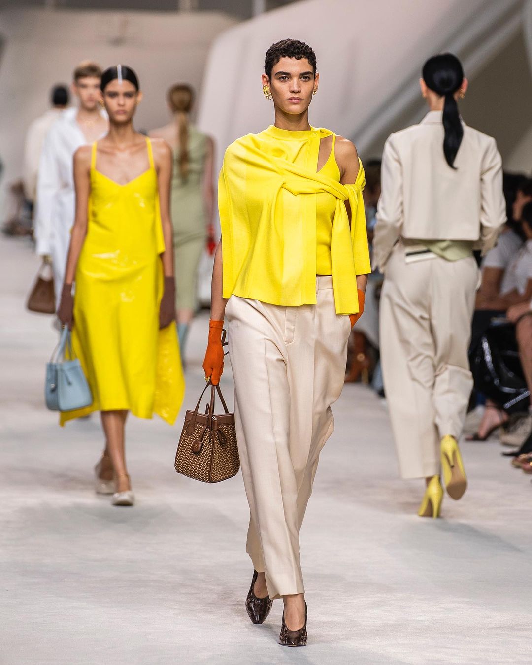 Fendi's signature bags also grace the runway