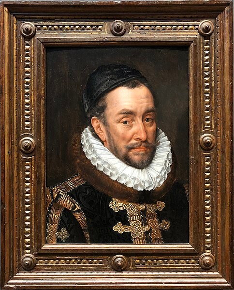 Portrait of William I, the Silent, Prince of Orange. Bust, facing right. Several versions of this portrait exist, three of which are believed to be authentic. Of these the version at the Museo Thyssen-Bornemisza is dated 1579.