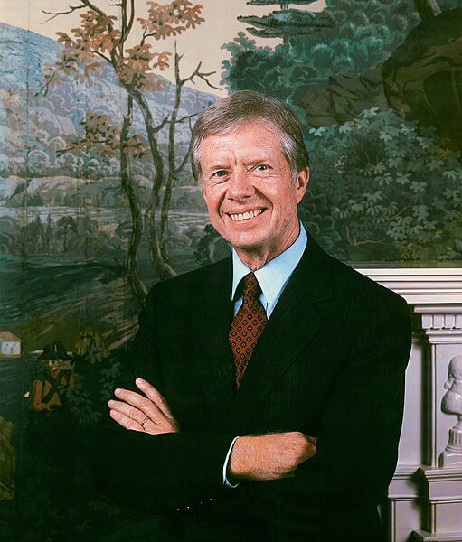 Jimmy Carter painted and gifted by Ansel Adams in 1979.