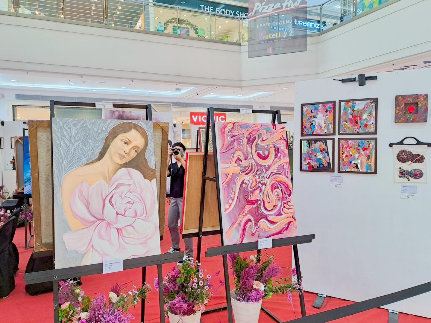 Art exhibit for Breast Cancer Awareness Month