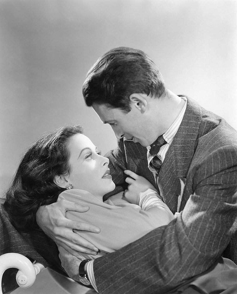 Hedy Lamarr and Jimmy Stewart during the filming of “Come Live with Me”