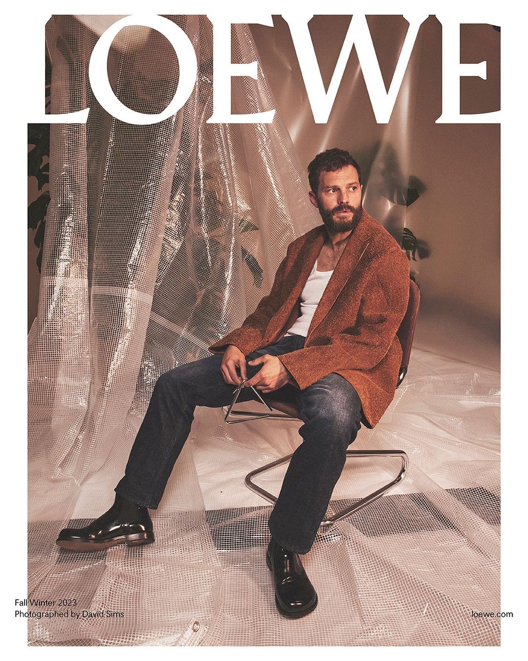 Loewe's FW23 campaign featuring Jamie Dornan