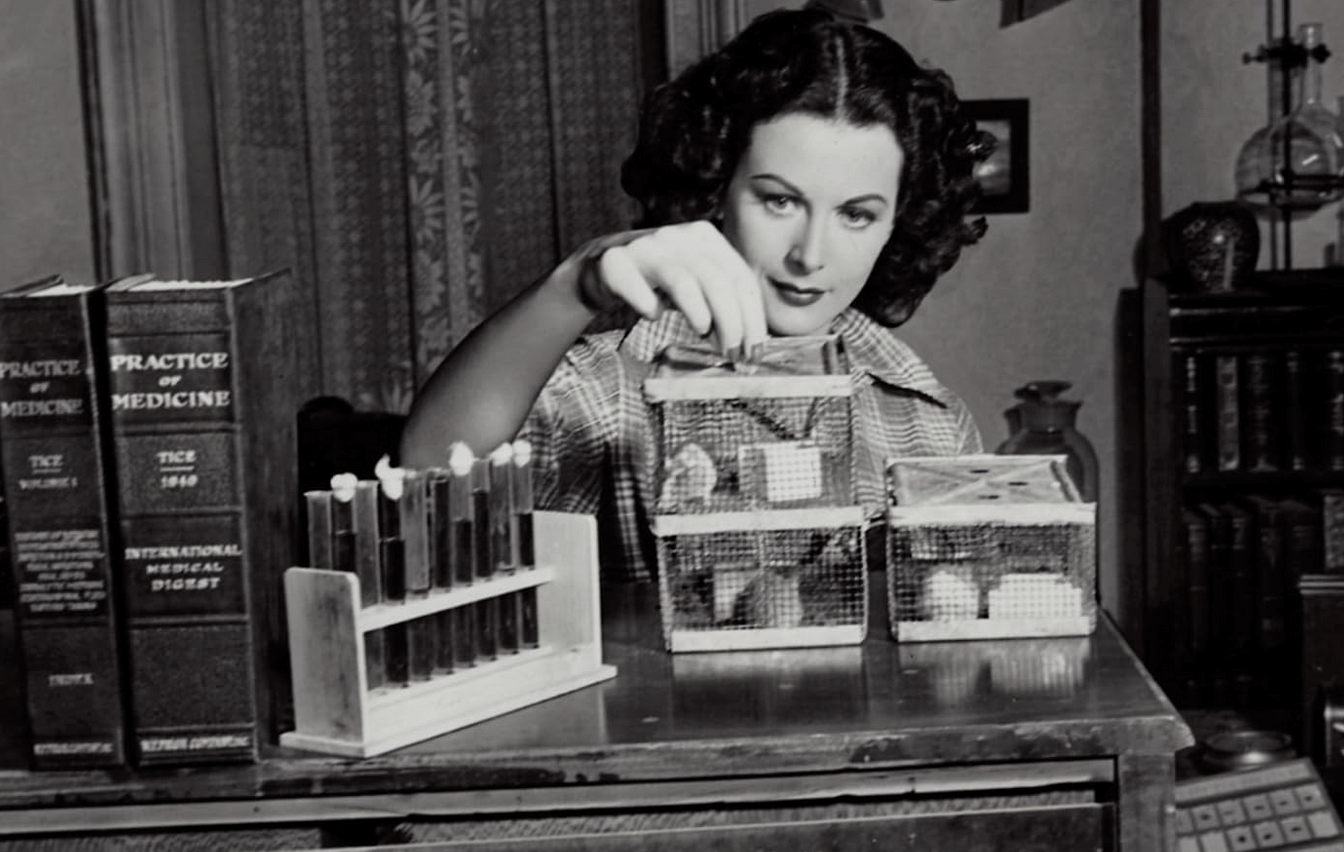 A clip still of Hedy Lamarr from the 2017 documentary of her life, "Bombshell: The Hedy Lamarr Story"