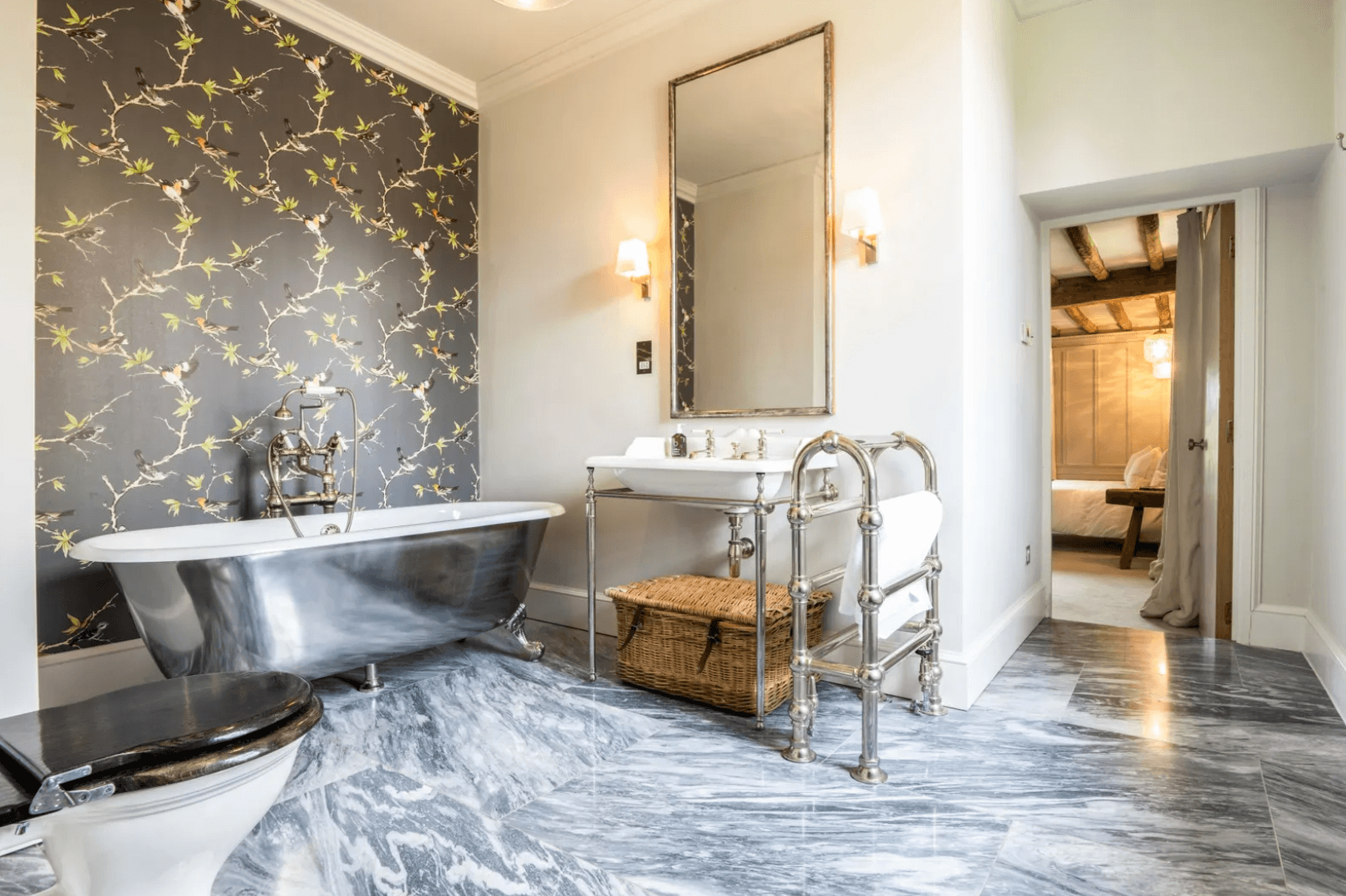 One of the ensuite bathrooms in one of the manor’s main bedrooms