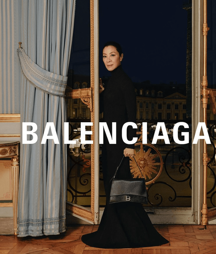 Balenciaga's spring-summer 2024 campaign, unveiled in November 2023, featured Yeoh.