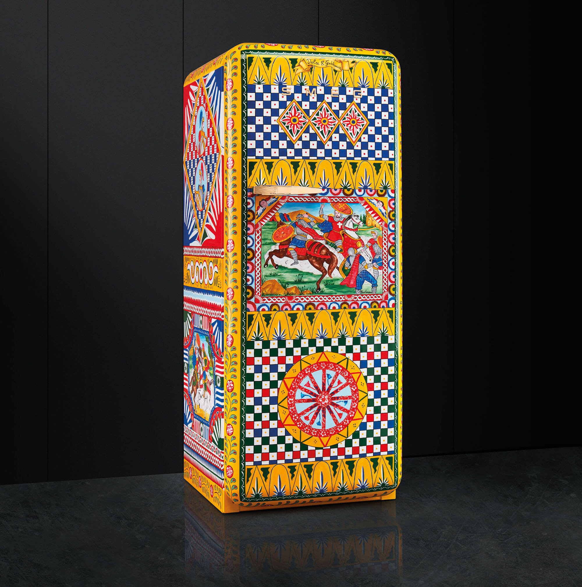 Smeg partnering with Dolce & Gabbana to create hand-painted refrigerators that embody the duo's "la dolce vita" aesthetic.
