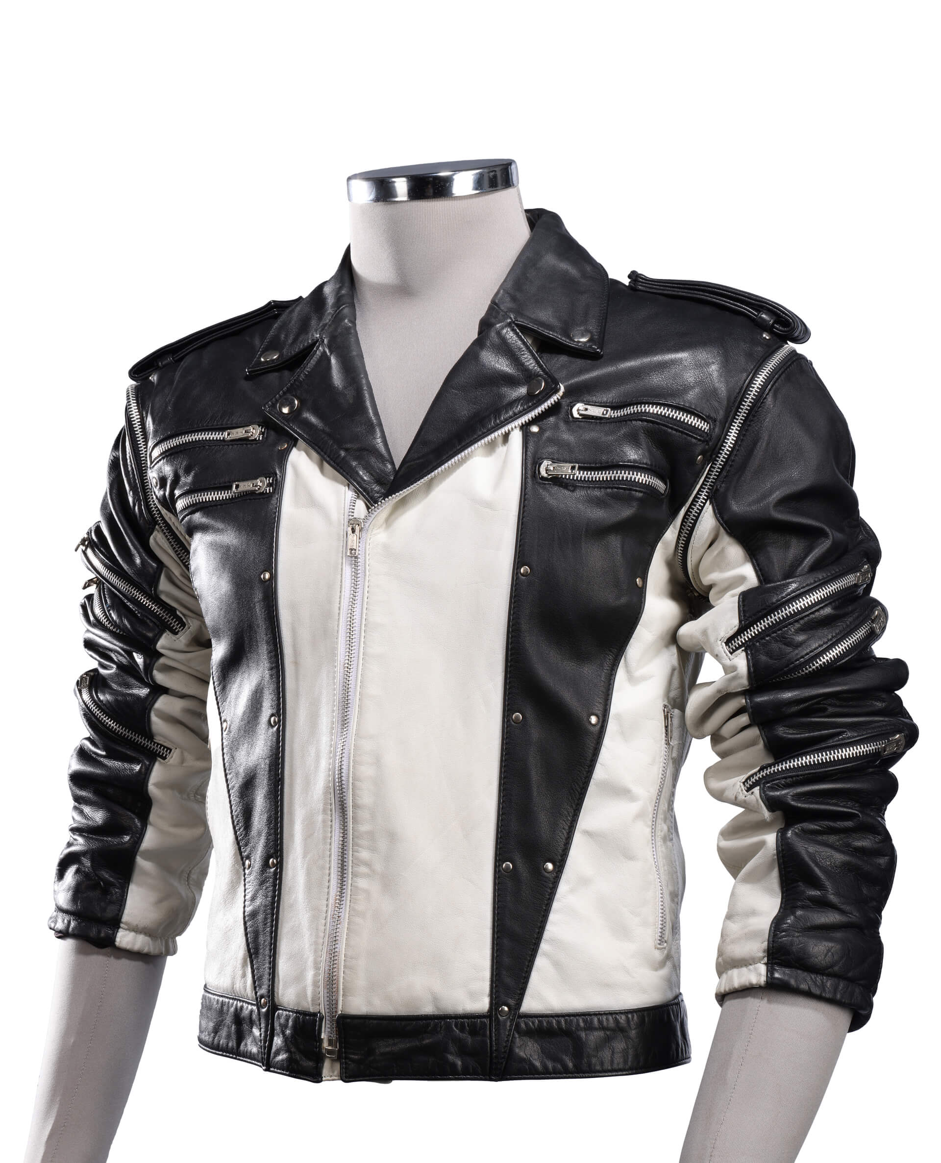 Michael Jackson’s black and white leather jacket from the famous 1984 Pepsi commercial