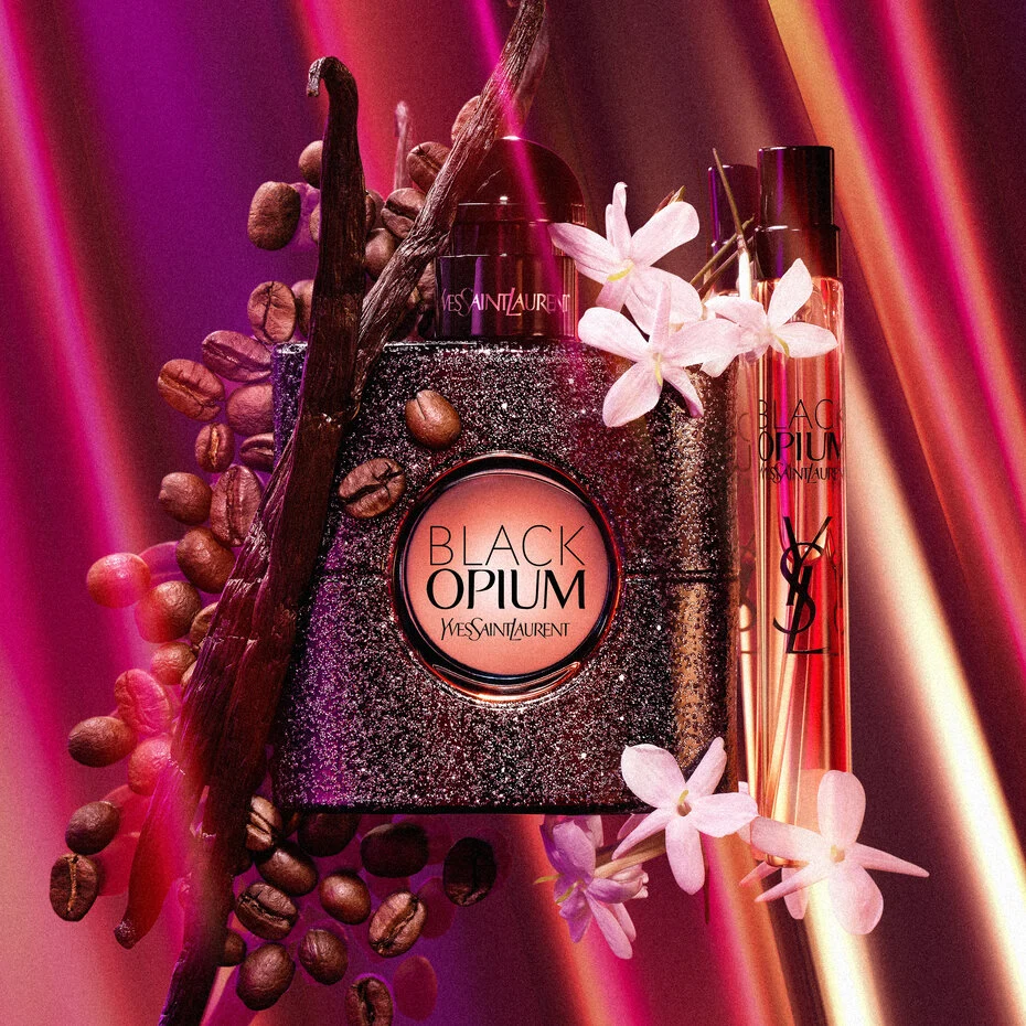 Black Opium from Yves Saint Laurent has notes of black coffee, white flowers, and vanilla