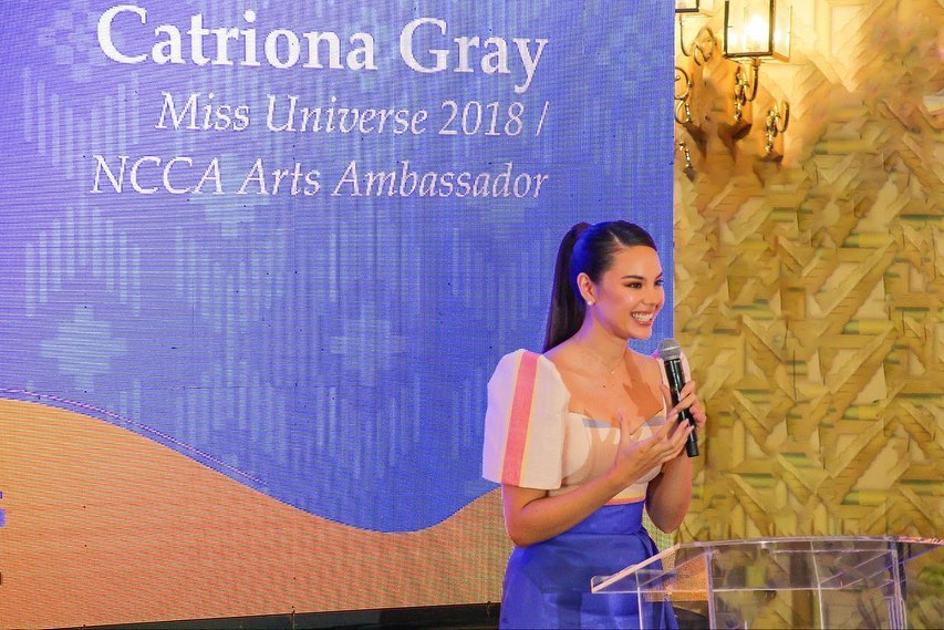 Miss Universe 2018 Catriona Gray returns as an NCCA Arts Ambassador