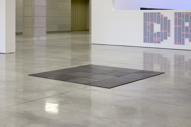 Carl Andre’s “4th Steel Square” (16 hot-rolled steel plates, 2008)