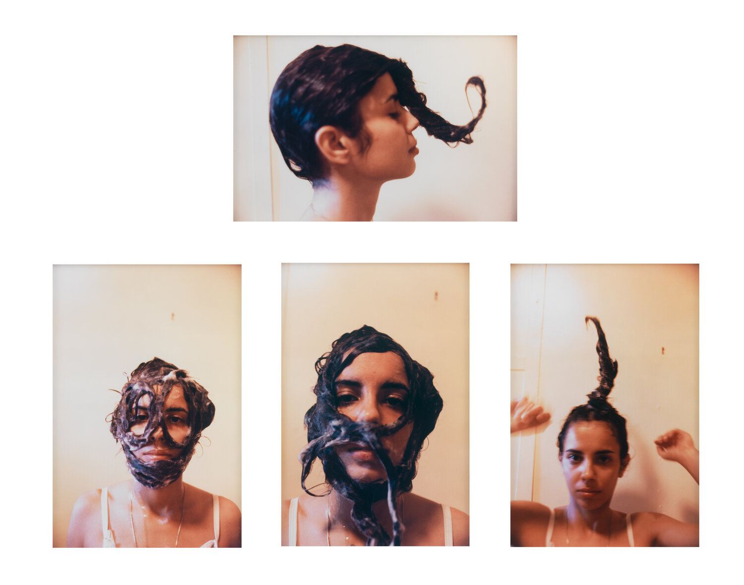 Ana Mendieta’s 1972 photographic work, “Untitled (Cosmetic Facial Variations)”