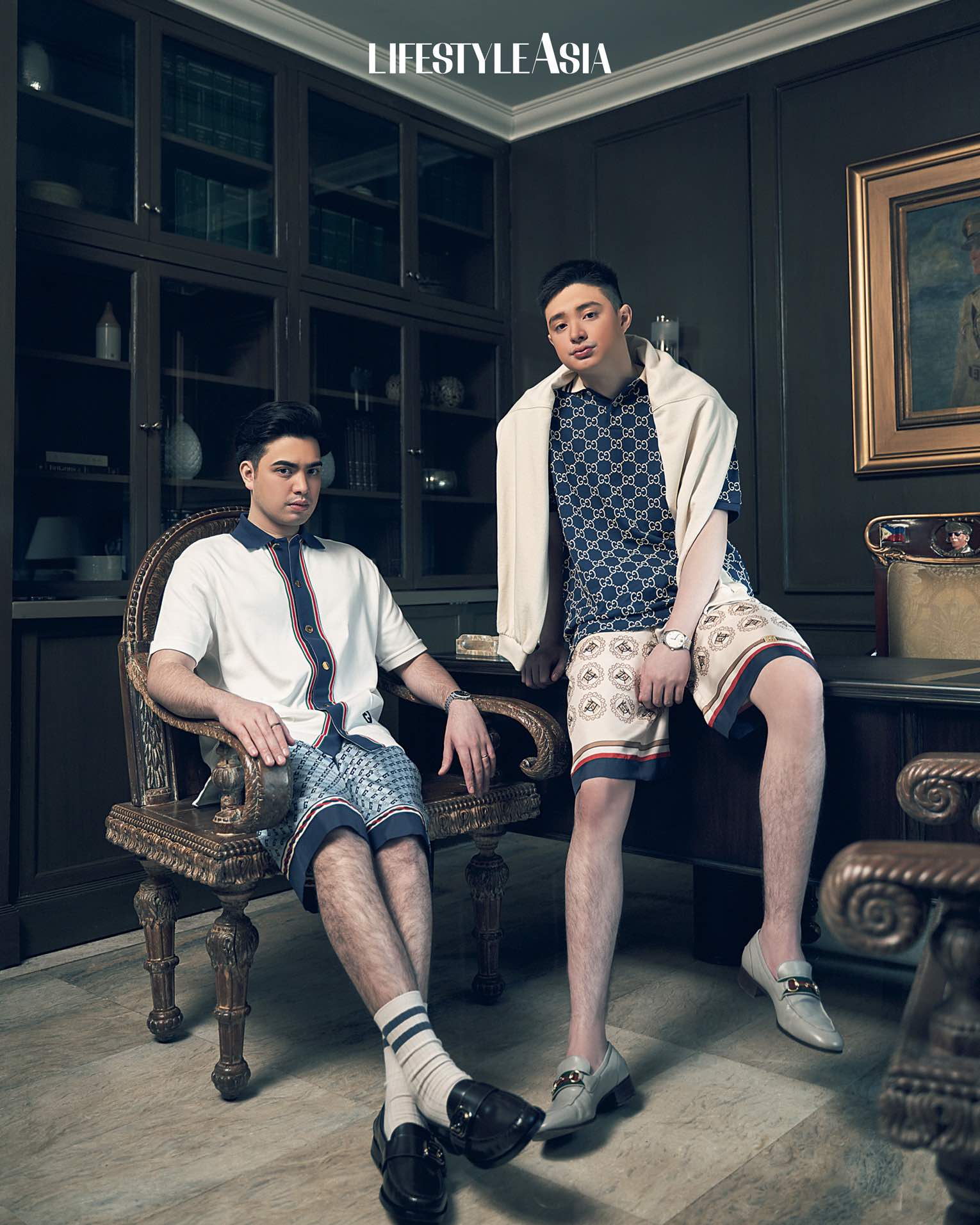 Julio and Santi Ortega | Image from Lifestyle Asia (August 2023) Photographed by Jharwin Castaneda, assisted by Alexis Dave Co and Ghelo Santos
