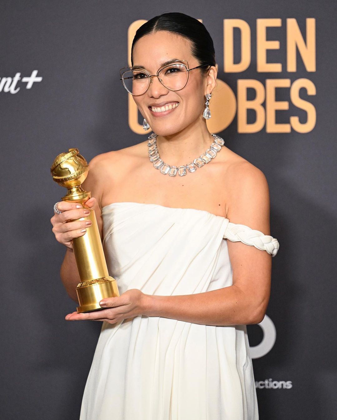 Best Actress In A Limited Series, Anthology Series, or a Motion Picture Made for Television Ali Wong in a silk crepe Dior gown