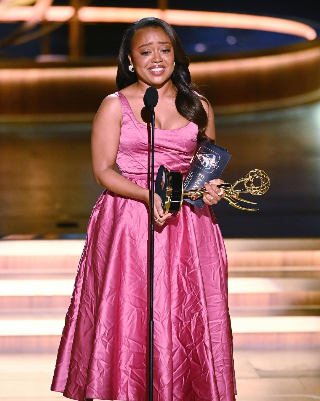 Quinta Brunson won the trophy for Best Lead Actress in a Comedy