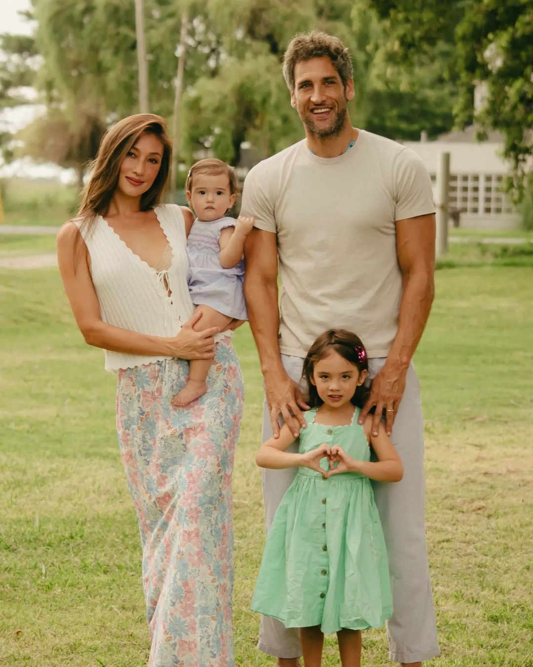 Solenn Heussaff and Nico Bolzico in Argentina with their two daughters