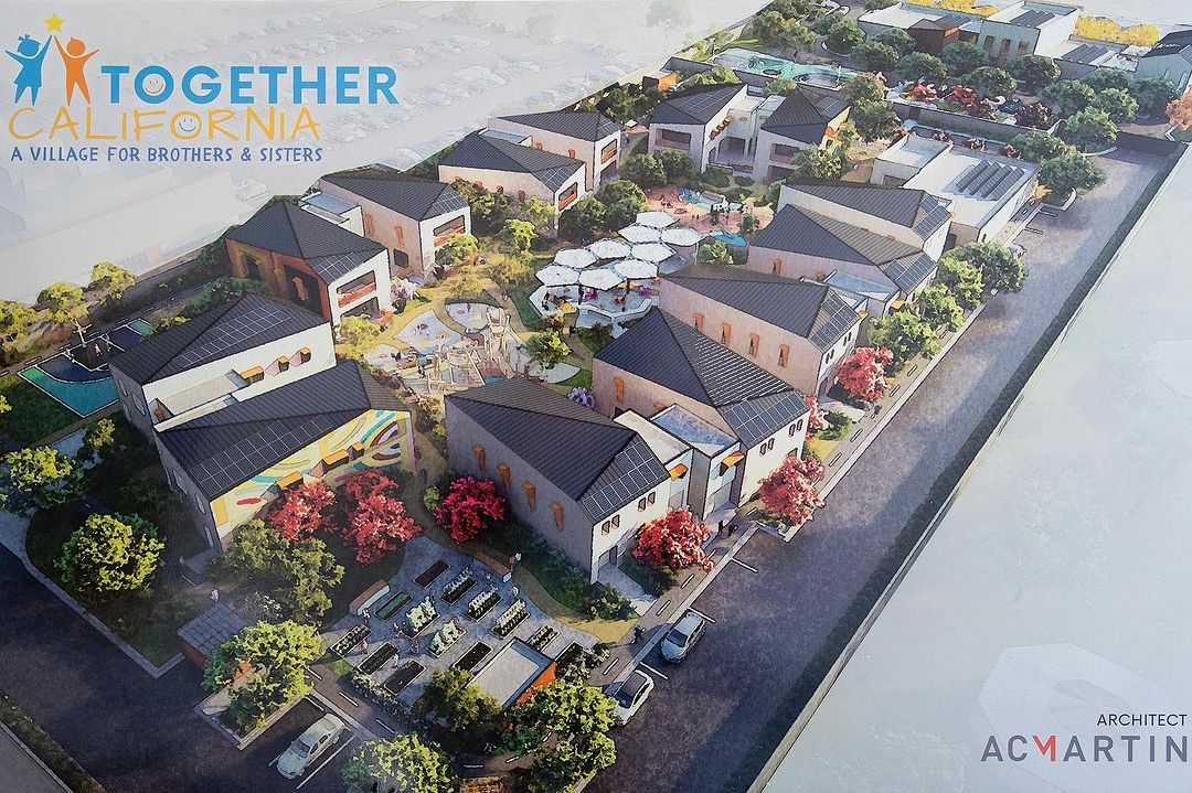 A model of Together California's village for foster children