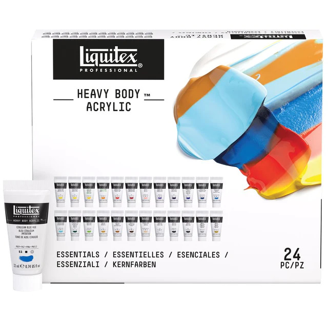 Liquitex Heavy Body Acrylic Set (24 tubes, 22 mL)