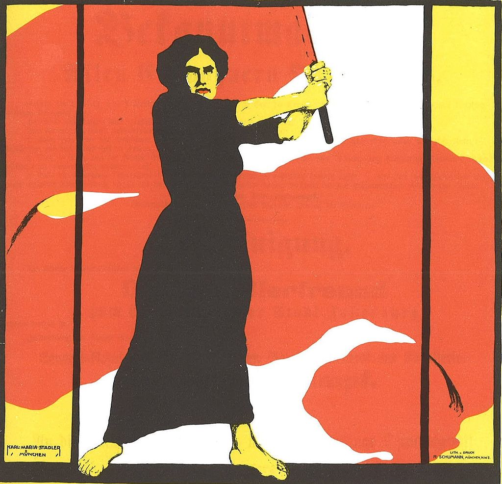 Poster for Women's Day, March 8, 1914, demanding voting rights for women by Karl Maria Stadler