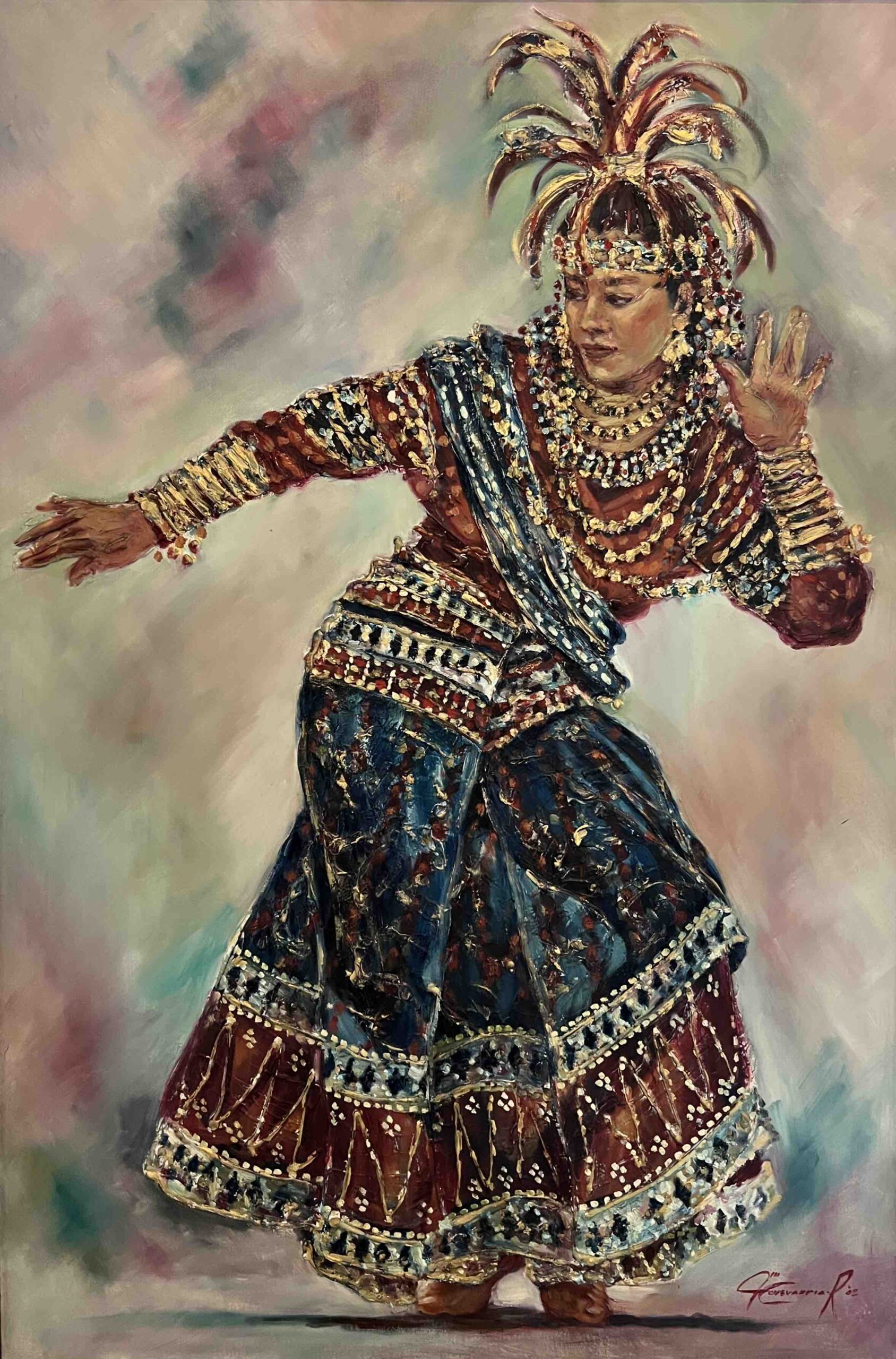 Isabel Echevarria's "Manobo" (mixed media on canvas)
