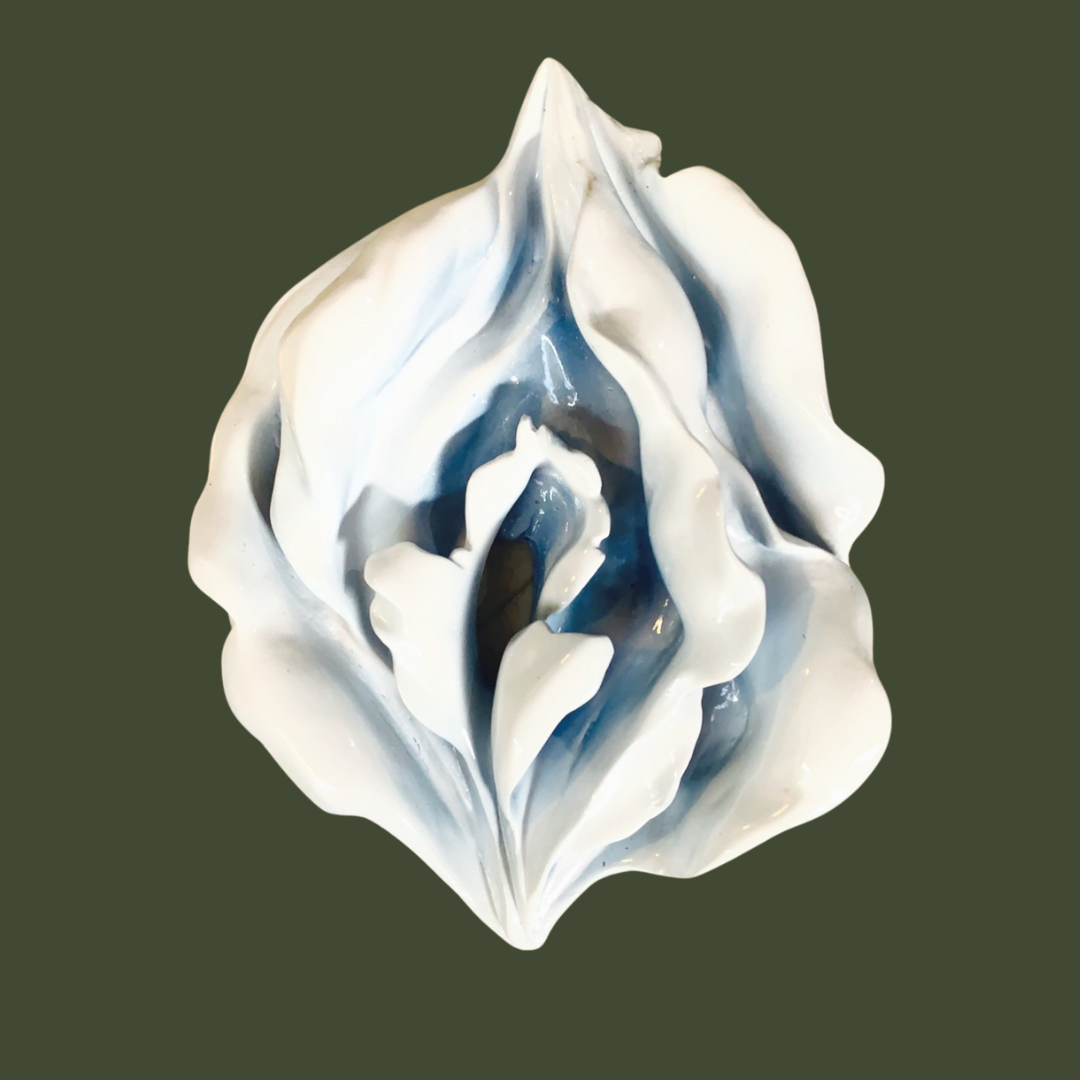 Julie Lluch's "Georgia Lily" (cold cast marble and acrylic)