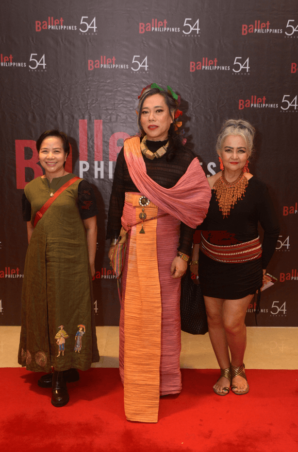 Maan Villareal, Moira Lang, and designer Maricar Aguila