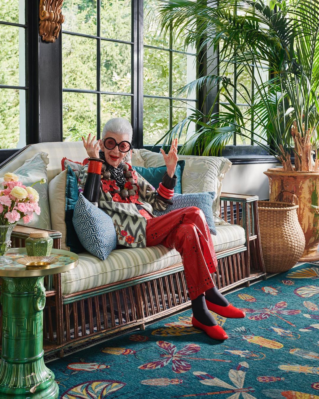 Iris Apfel was an interior designer and style icon