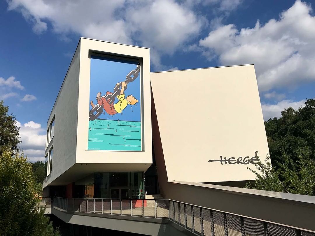 Outside the the Hergé Museum in Belgium
