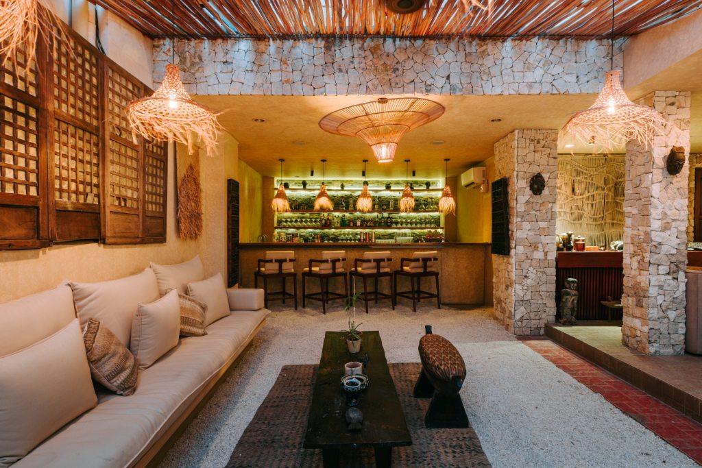 Kasa Palma's interiors and bar