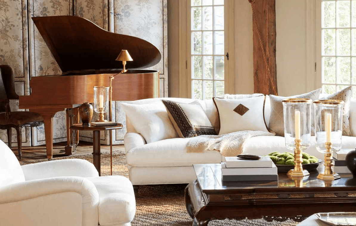 Interiors featuring pieces from Ralph Lauren Home