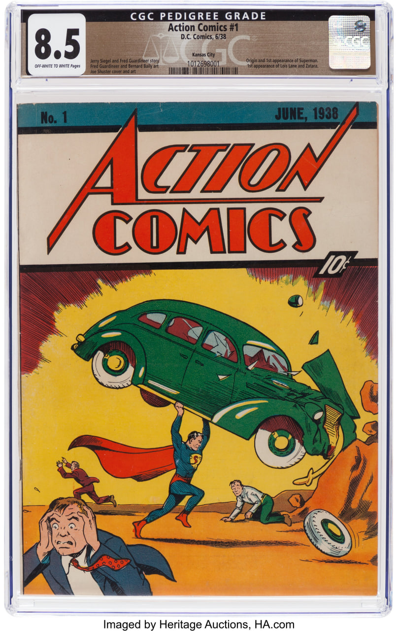 “Action Comics No. 1” tells the beginning of Kryptonian hero Superman’s story