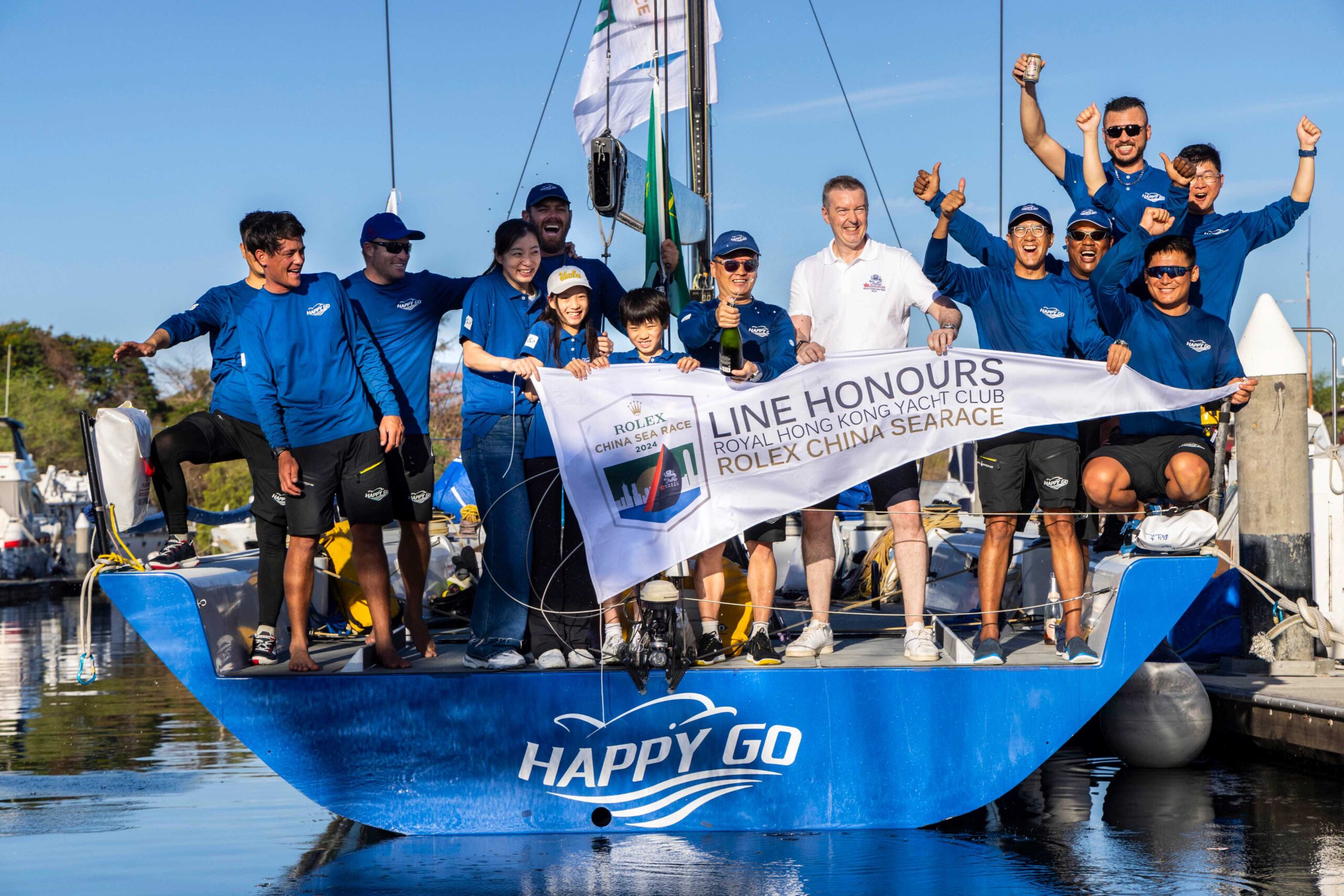 Line Honours Winner: HAPPY GO, Sail no: HKG 2598, Owner: NIE HUA, Design: TP52, Country: HONG KONG, CHINA / Photo credit: ROLEX / Andrea Francolini